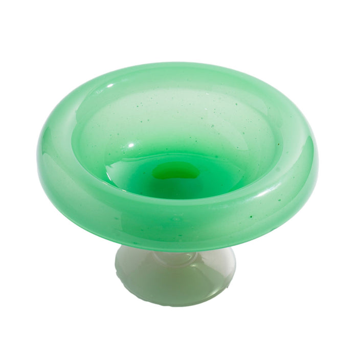 Steuben Studio jade & alabaster opaline compote (c. 1920)