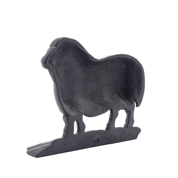 English Victorian cast iron ram doorstop (c. 1880)