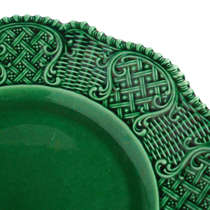 English majolica dessert plate (c. 1840)
