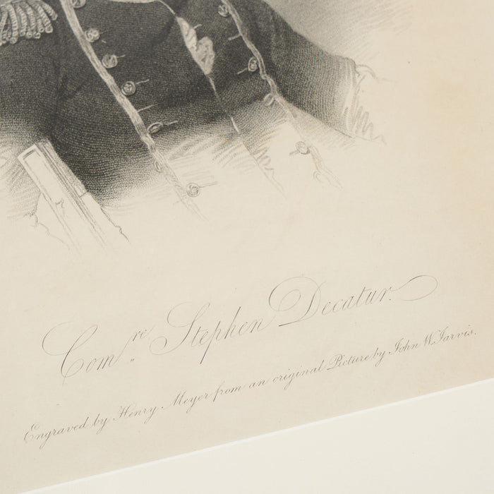 Engraving of Commodore Stephen Decatur by John Jarvis (c. 1825)