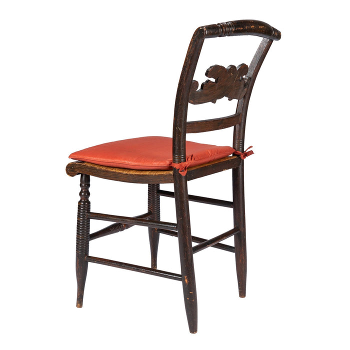 Connecticut Valley rush seat painted Hitchcock side chair (c. 1830)