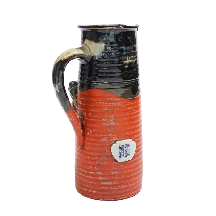 Japanese Sumida Gawa ceramic pitcher (c. 1890-1910)