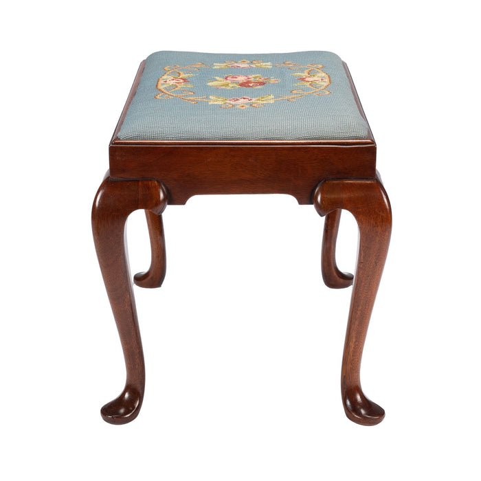 American Queen Anne style slip seat mahogany stool (1900-50)