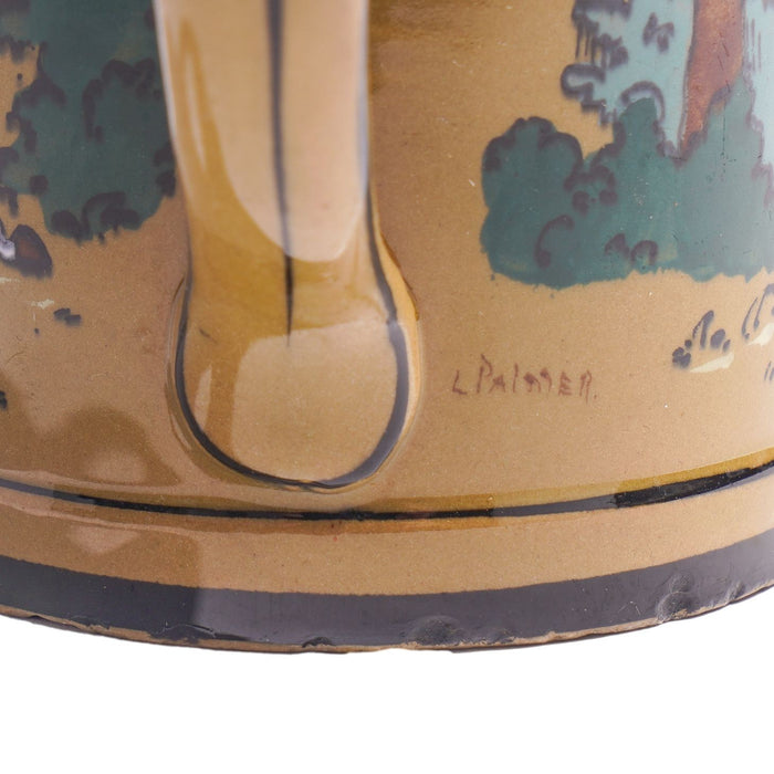 Deldare Ware "Breaking Cover" hunt scene mug by Buffalo Pottery (1908)
