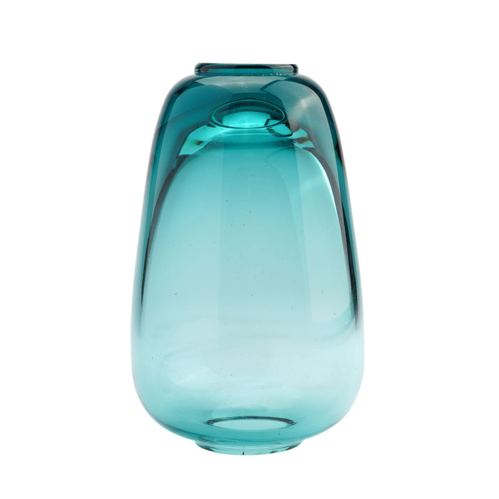 Karhula blue-green blown art glass vase (1940's)