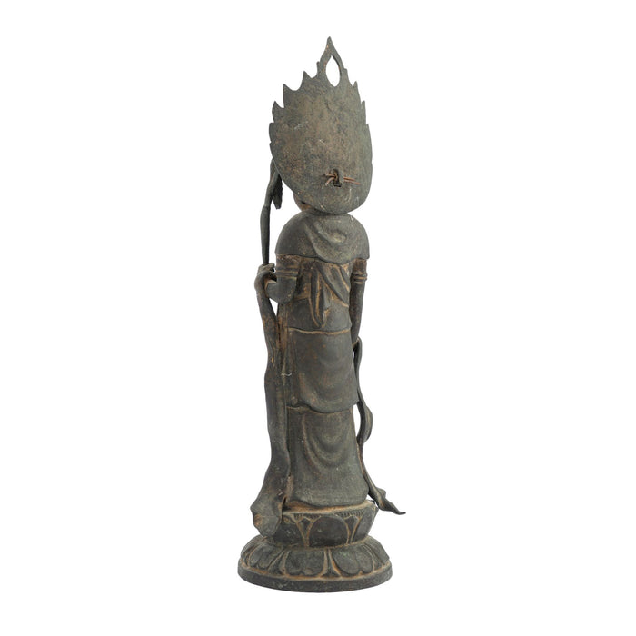 Japanese cast bronze statue of a Bodhisattva (1780-1800)