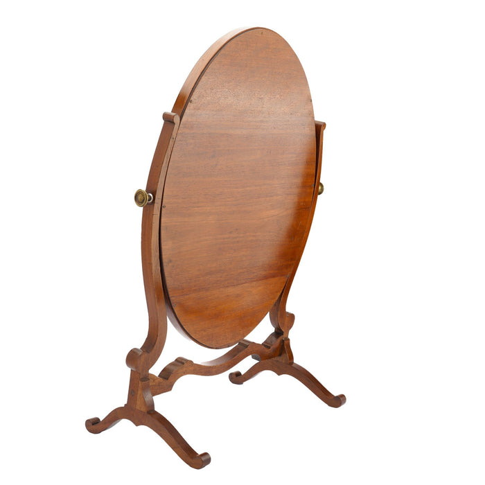 English oval swinger mirror on stand (c. 1800-25)