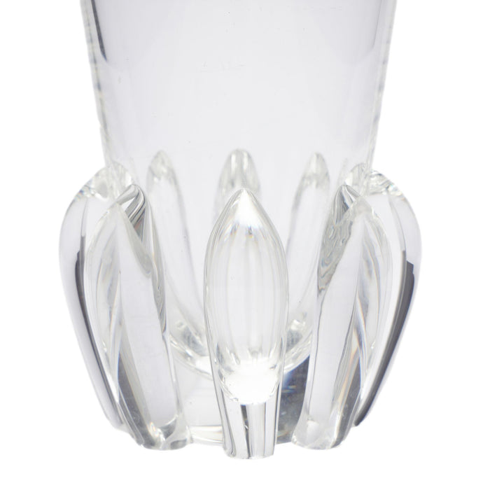 Blown & etched glass lotus vase by Steuben (c. 1942)