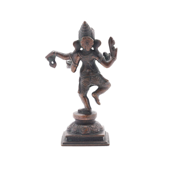 Indian cast bronze statue of a standing Ganesha (c. 1800's)