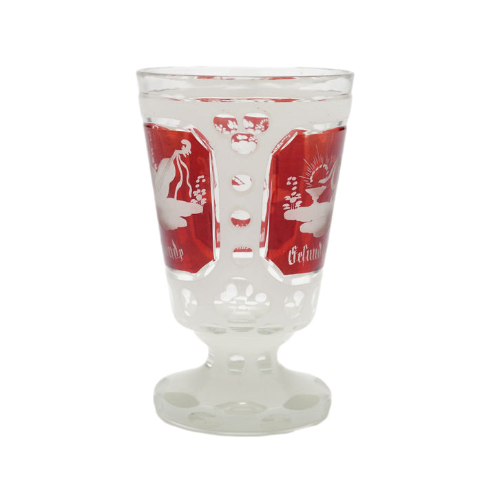 Bohemian blown & cased spa glass (1825-1845)