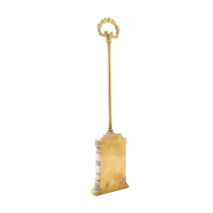 French engine turned cast brass doorstop (c. 1800)