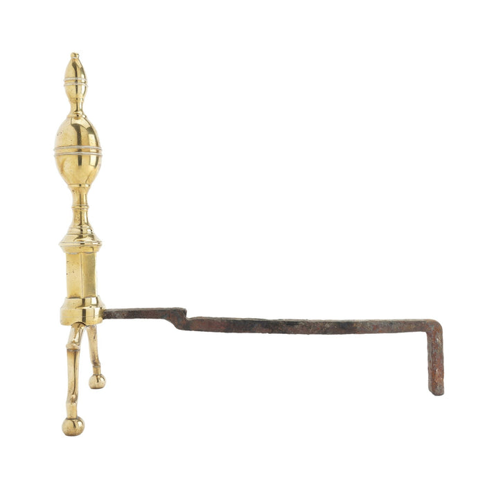 Pair of Boston double lemon top andirons (c. 1790)