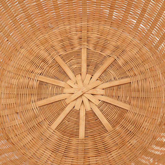 Vintage Japanese hand woven bamboo basket