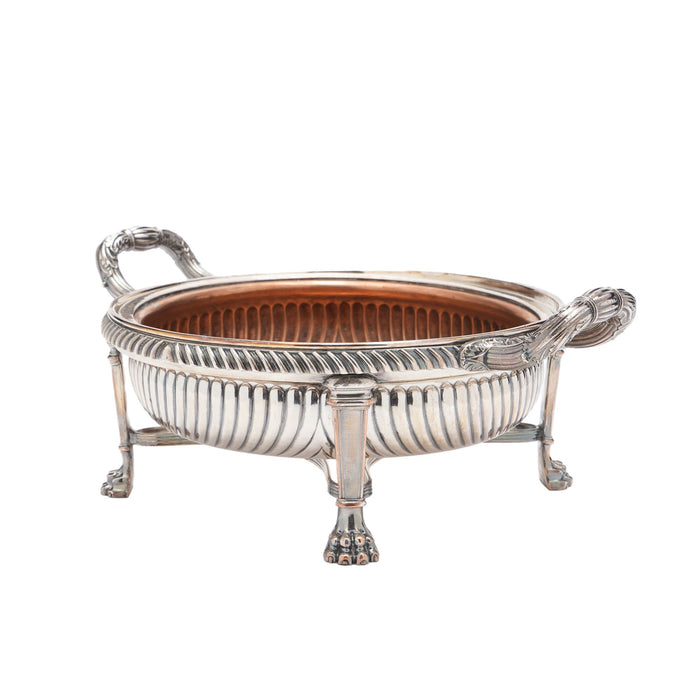 English Sheffield footed serving bowl (c. 1825)