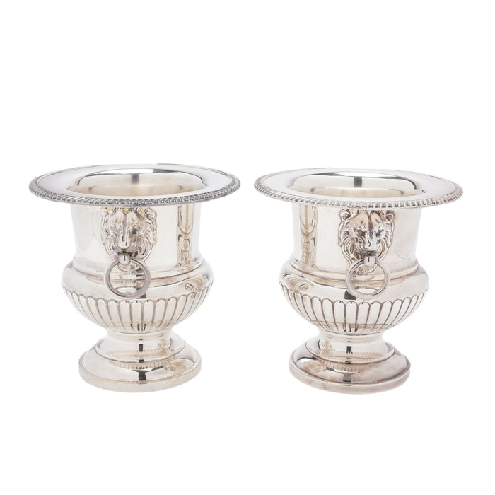 Pair of English Sheffield wine coolers (c. 1900-50)