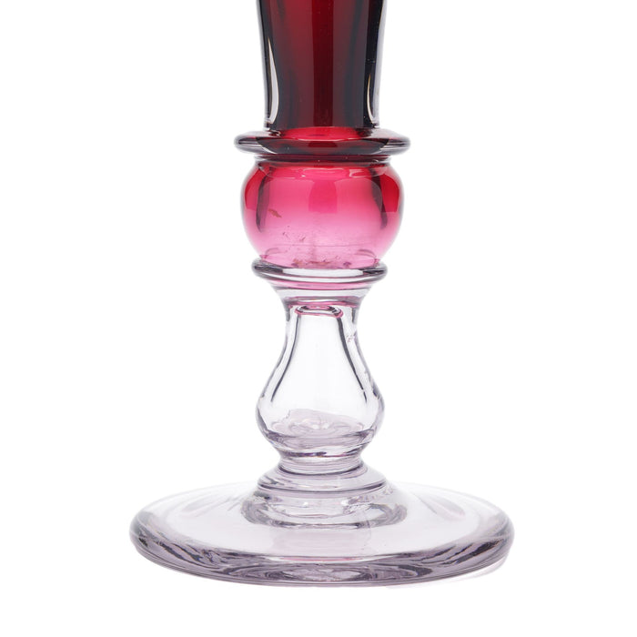 Large English trumpet form cranberry glass vase (c. 1850-1900)