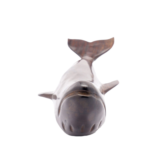 Carved ironwood sculpture of a whale (c. 1950)