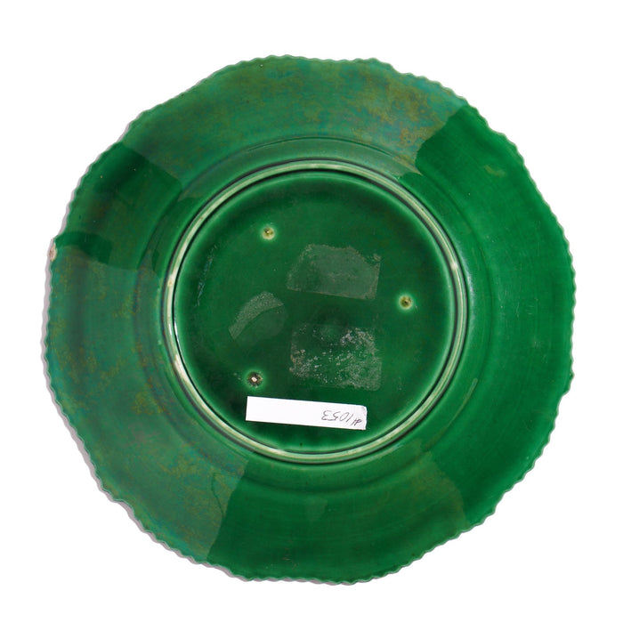 English majolica dessert plate (c. 1840)