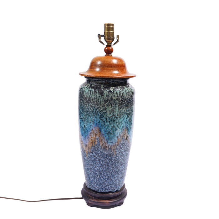 Chinese stoneware vase lamp (c. 1912-20)