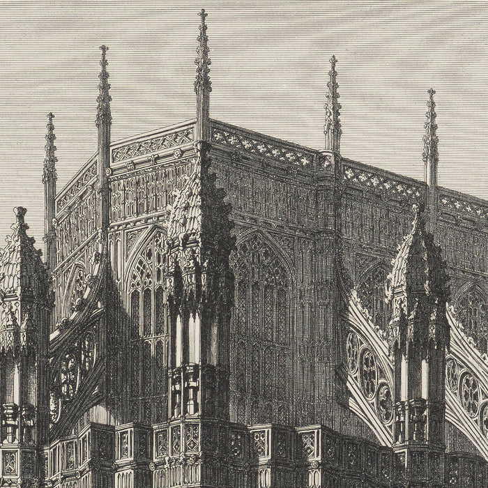 Engraving of the Abbey Church of Westminster by John Coney (1820)