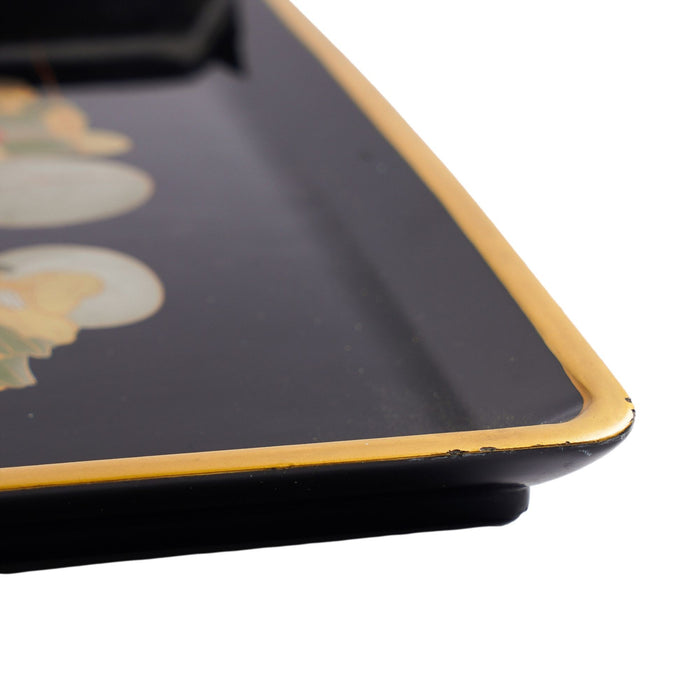 Japanese urushi lacquered & decorated tray (c. 1900's)