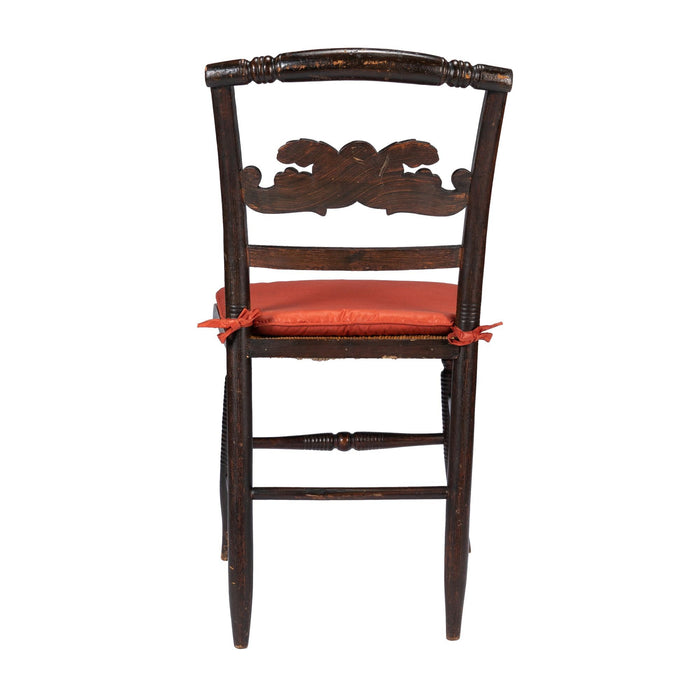 Connecticut Valley rush seat painted Hitchcock side chair (c. 1830)