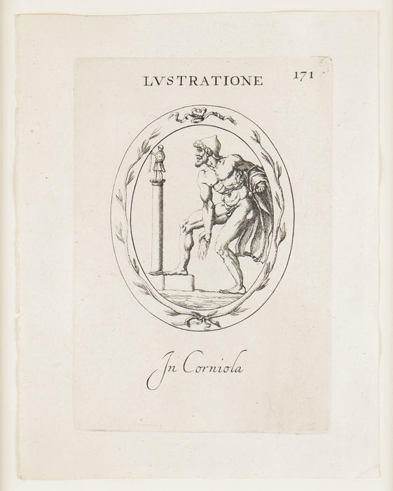 Set of four Roman intaglio engravings by Leonardo Agostini (1685-1793)