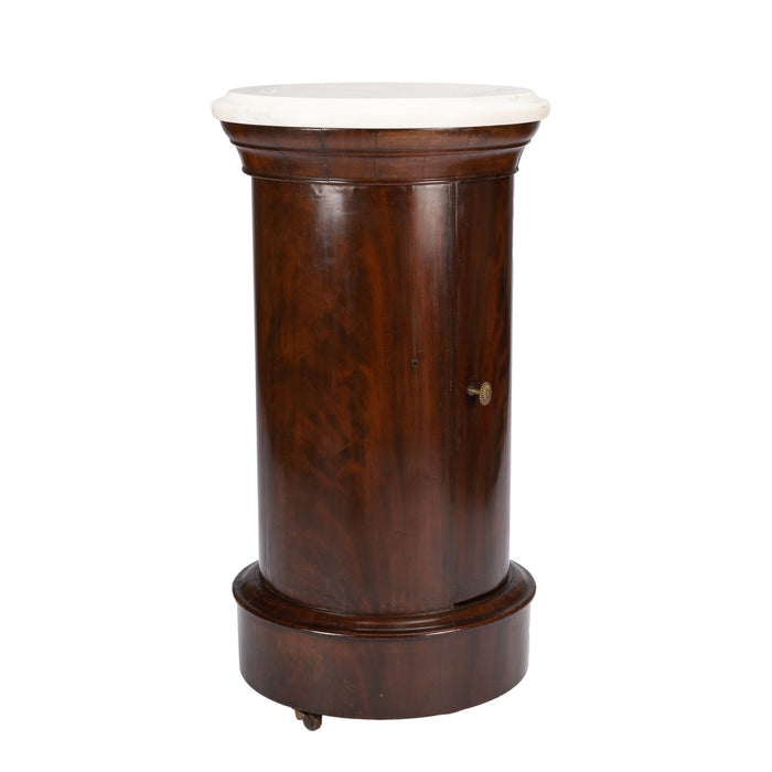 English pillar commode with marble top (1820)