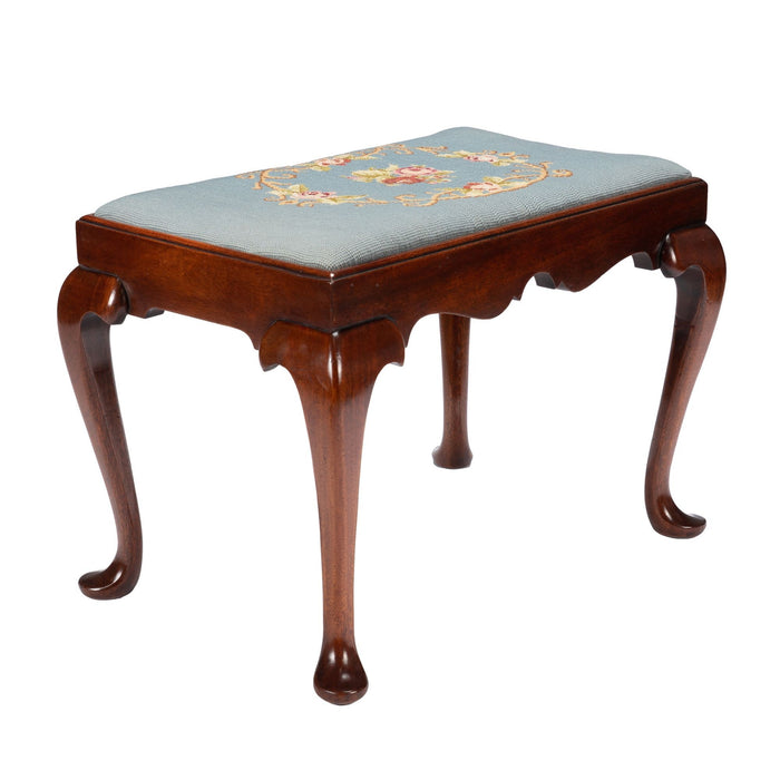 American Queen Anne style slip seat mahogany stool (1900-50)