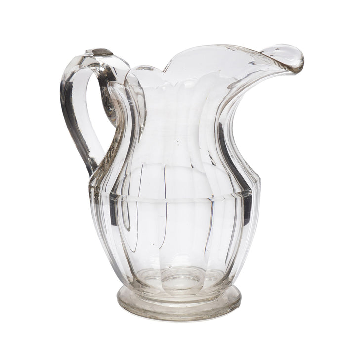 Anglo-Irish blown & cut glass pitcher (c. 1800)