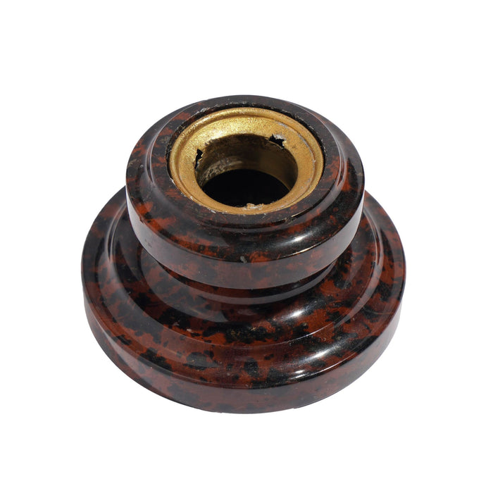 Cornish circular open top serpentine stone inkwell (c. 1800's)