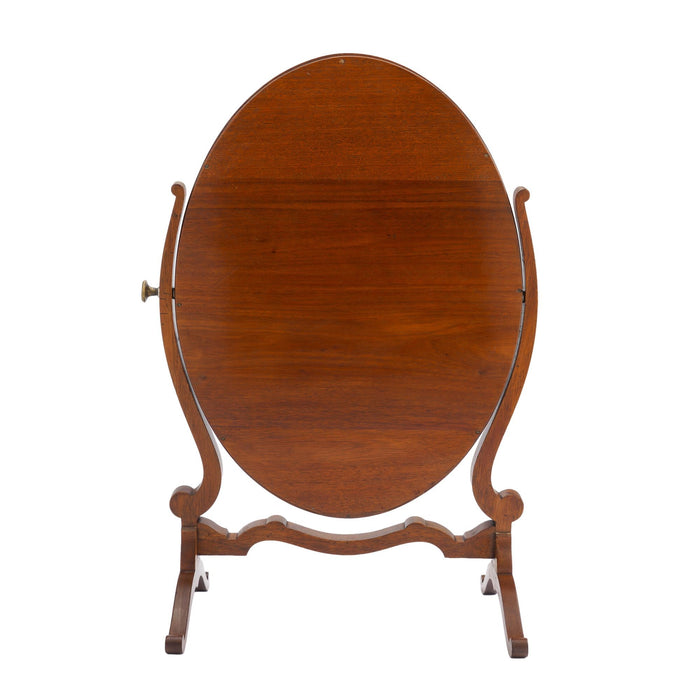 English oval swinger mirror on stand (c. 1800-25)