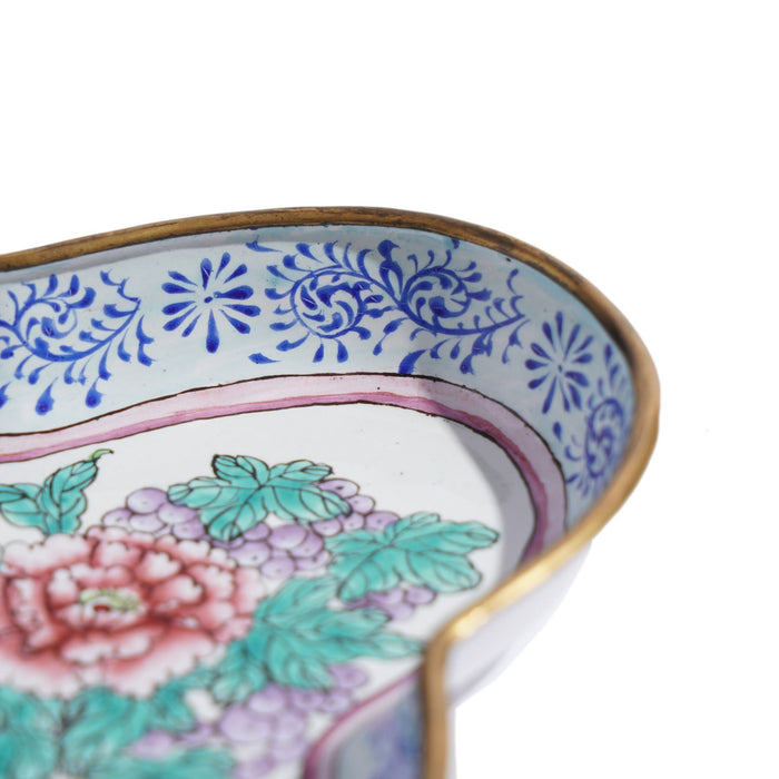 Chinese enameled butterfly shaped pin tray (c. 1950)