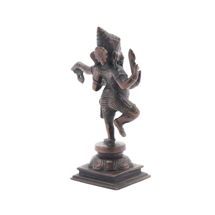 Indian cast bronze statue of a standing Ganesha (c. 1800's)