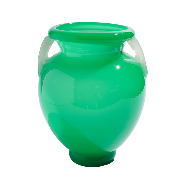 Large jade glass amphora by Steuben (c. 1920)