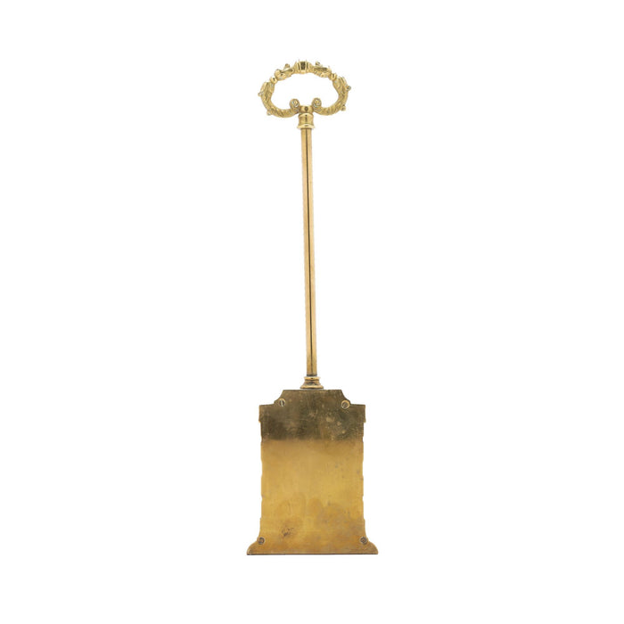 French engine turned cast brass doorstop (c. 1800)
