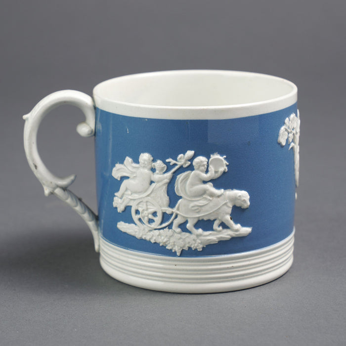 English Staffordshire whiteware mug by Chetham & Woolley (c. 1800-25)