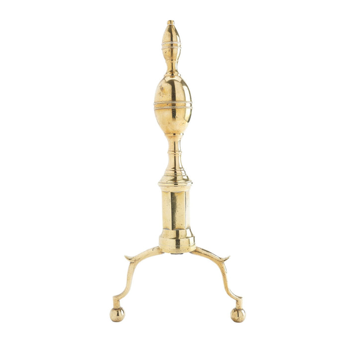 Pair of Boston double lemon top andirons (c. 1790)