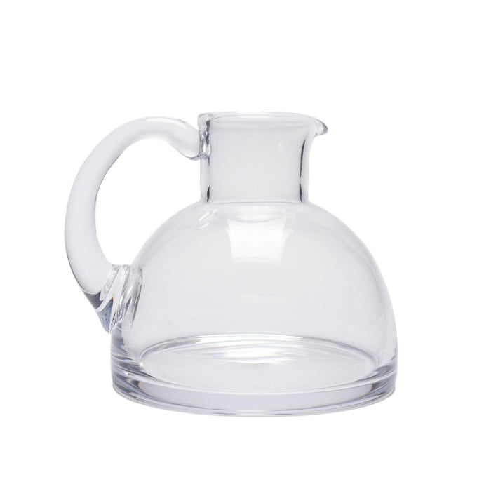 Hemispheric crystal pitcher with applied handle by Sèvres (c. 1970)