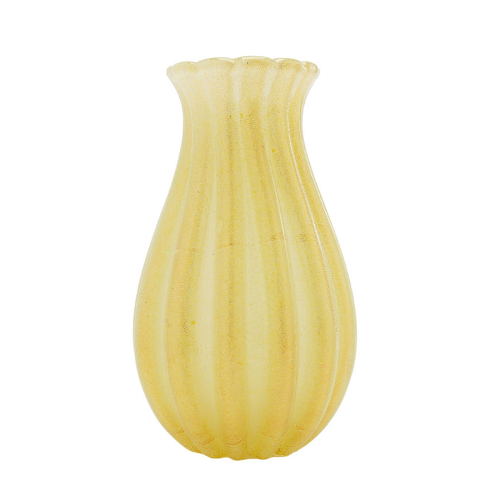 Italian gold infused blown glass vase (c. 1950's)