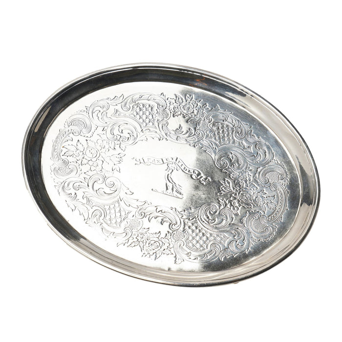 English George III sterling footed salver by Robert Garrard & John Wakelin (c. 1792)