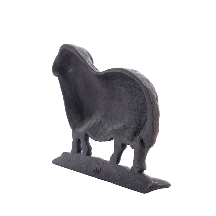 English Victorian cast iron ram doorstop (c. 1880)