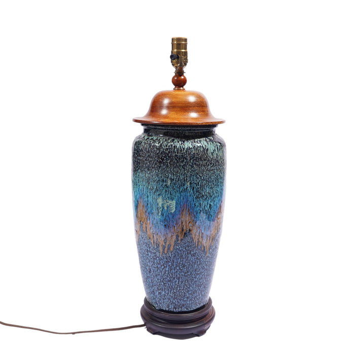 Chinese stoneware vase lamp (c. 1912-20)