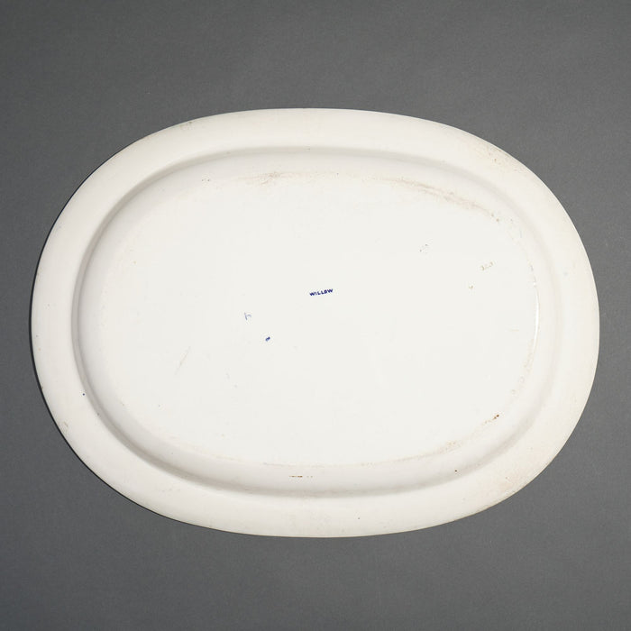 Willow pattern oval platter by Wedgwood (1891-92)