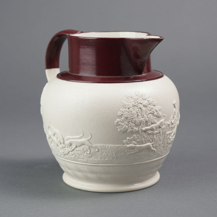 English stoneware hunt jug by Spode (c. 1810)