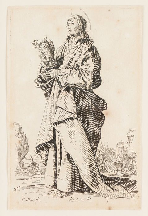 Set of six engravings of Biblical figures by Jacques Callot (1631)