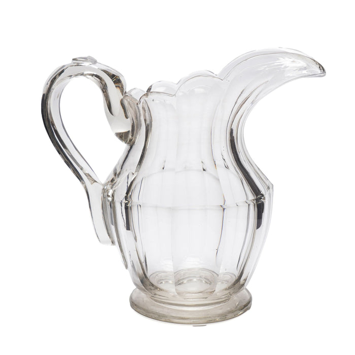 Anglo-Irish blown & cut glass pitcher (c. 1800)