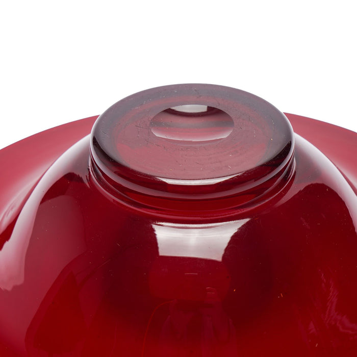 Selenium red blown glass center bowl by Steuben (c. 1930)