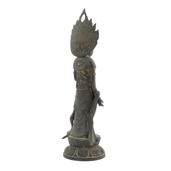 Japanese cast bronze statue of a Bodhisattva (1780-1800)