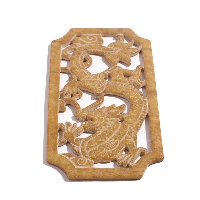 Chinese carved jade plaque or amulet